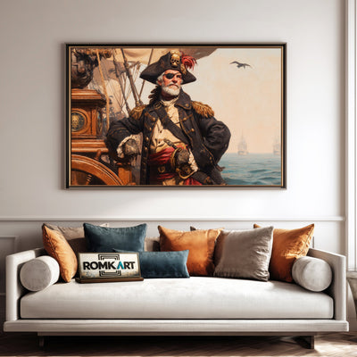 Power Pirate Captain Oil Painting - image 4
