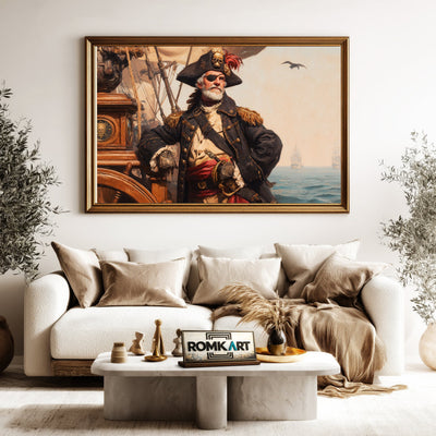 Power Pirate Captain Oil Painting - image 5