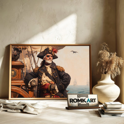 Power Pirate Captain Oil Painting - image 6
