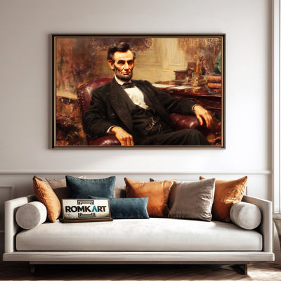 President Abraham Lincoln Presidential Portrait Oil Painting - image 4