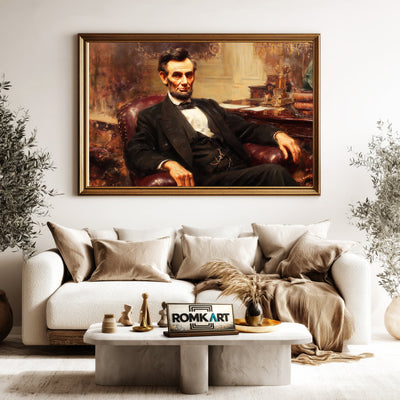 President Abraham Lincoln Presidential Portrait Oil Painting - image 5