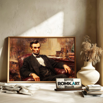 President Abraham Lincoln Presidential Portrait Oil Painting - image 6