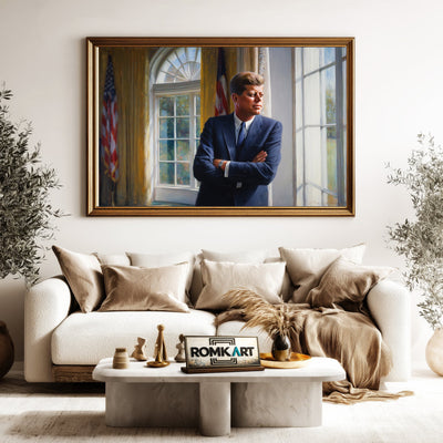 President John F. Kennedy Presidential Portrait Oil Painting - image 5