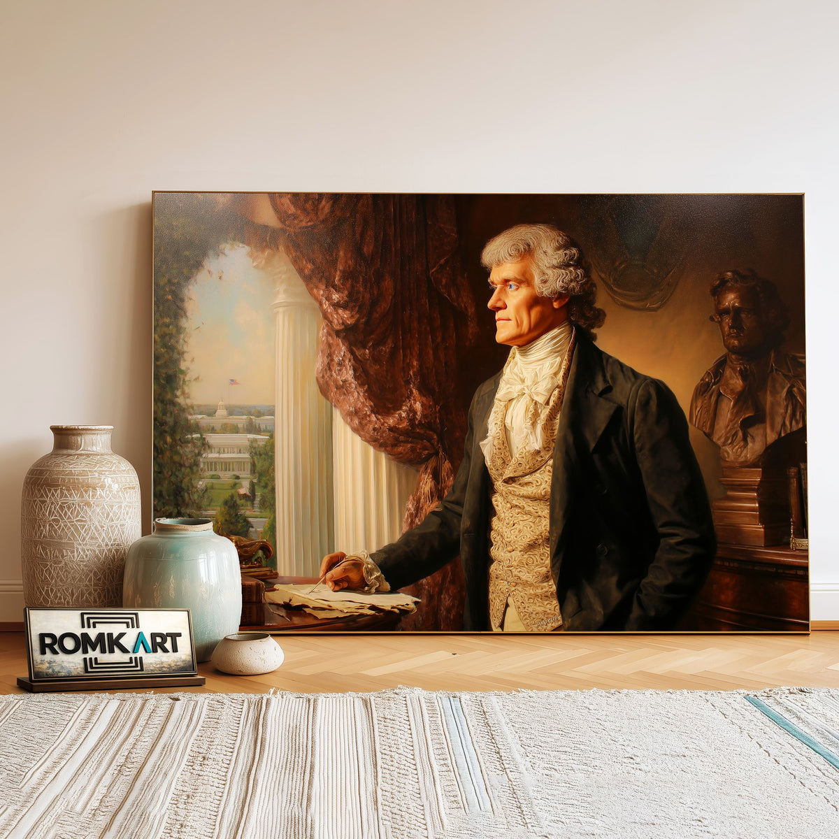 President Thomas Jefferson Presidential Portrait Oil Painting - image 3
