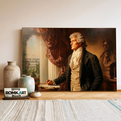 President Thomas Jefferson Presidential Portrait Oil Painting - image 3