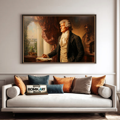 President Thomas Jefferson Presidential Portrait Oil Painting - image 4