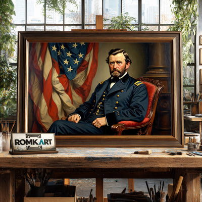 President Ulysses S Grant Presidential Portrait Oil Painting - image 2