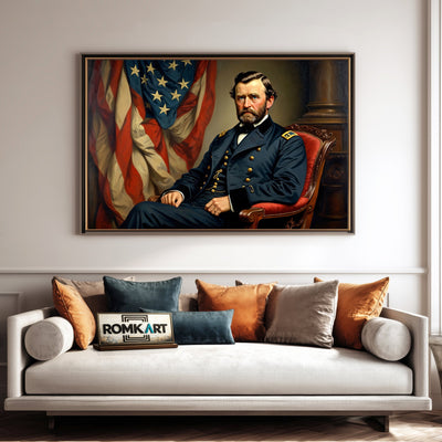 President Ulysses S Grant Presidential Portrait Oil Painting - image 4