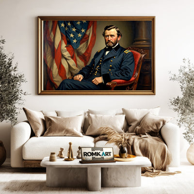President Ulysses S Grant Presidential Portrait Oil Painting - image 5