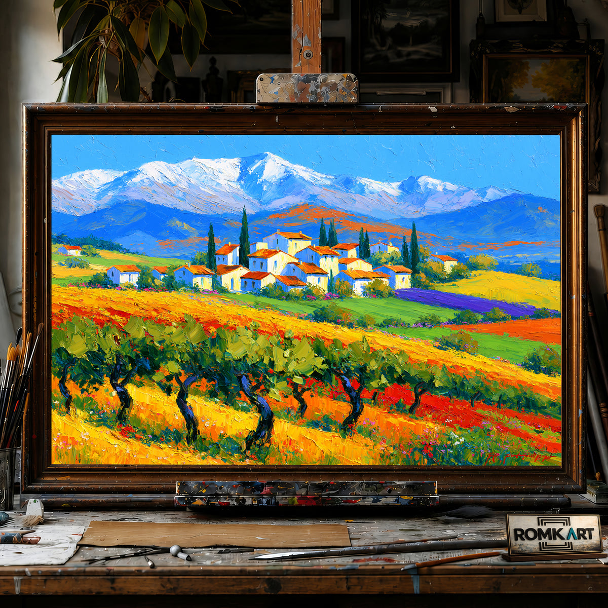 Provence Landscape hand-painted oil painting on canvas
