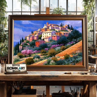 Provence Village Countryside Oil Painting - image 2
