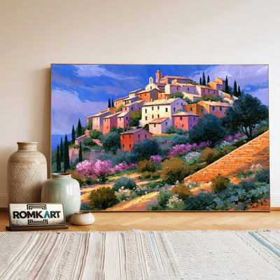 Provence Village Countryside Oil Painting - image 3
