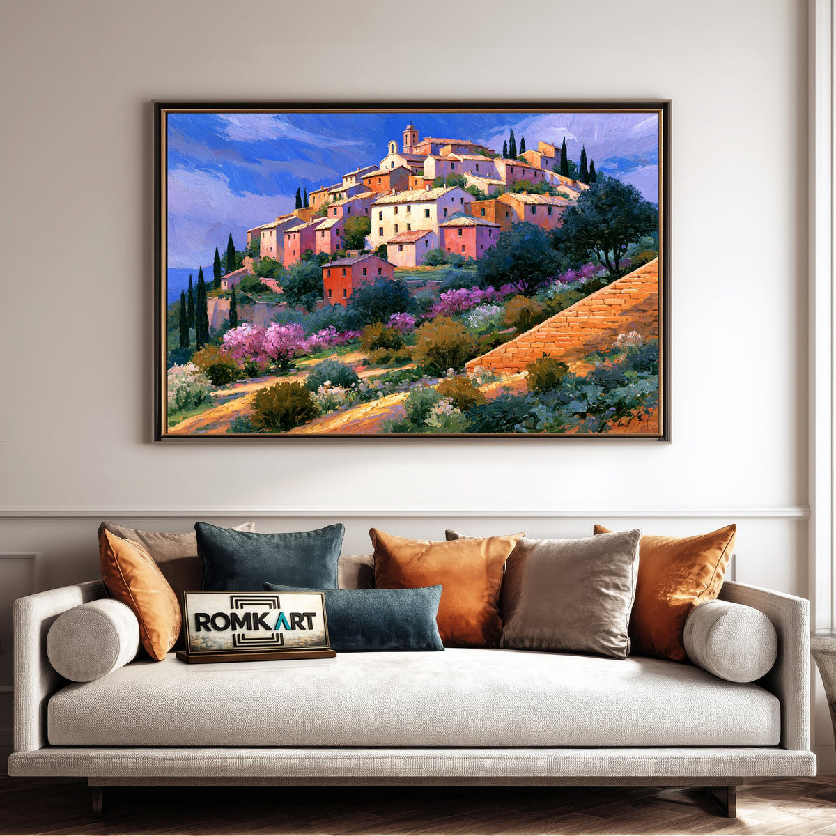 Provence Village Countryside Oil Painting - image 4