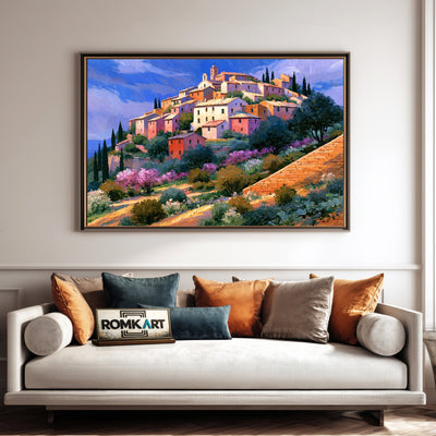 Provence Village Countryside Oil Painting - image 4