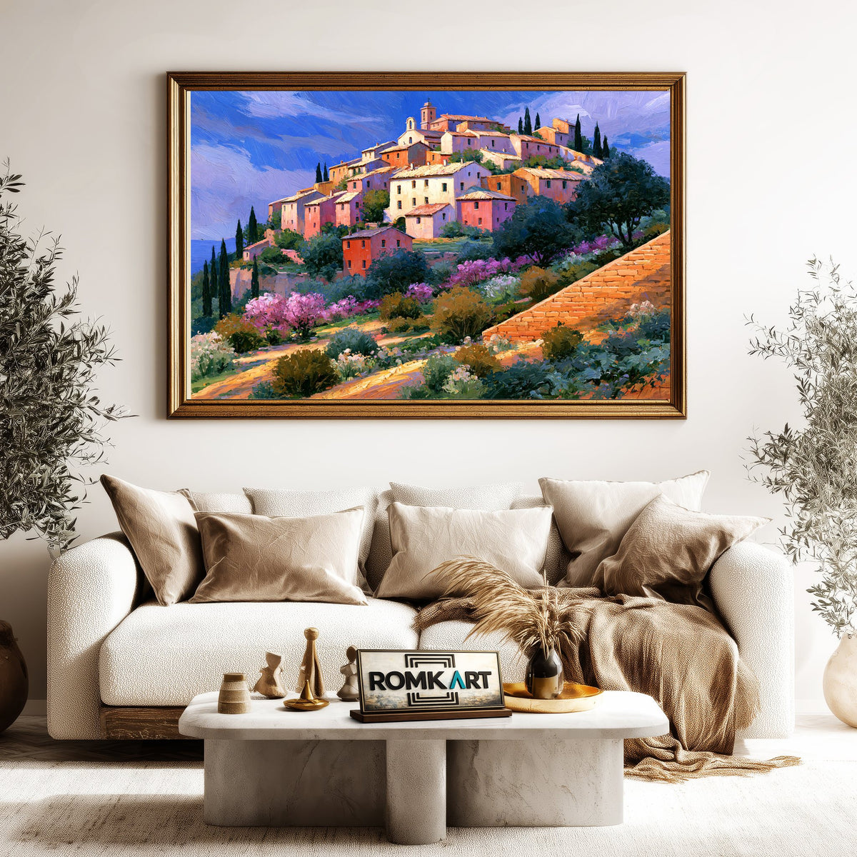 Provence Village Countryside Oil Painting - image 5