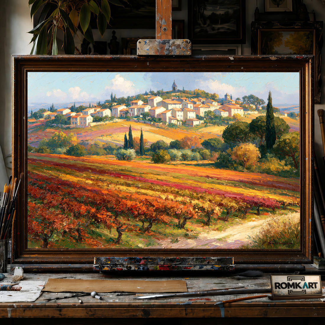 Provence Vineyard hand-painted oil painting on canvas