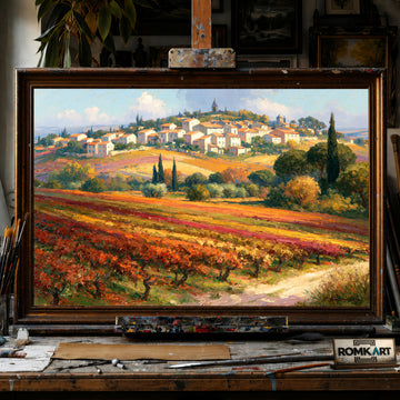 Provence Vineyard hand-painted oil painting on canvas