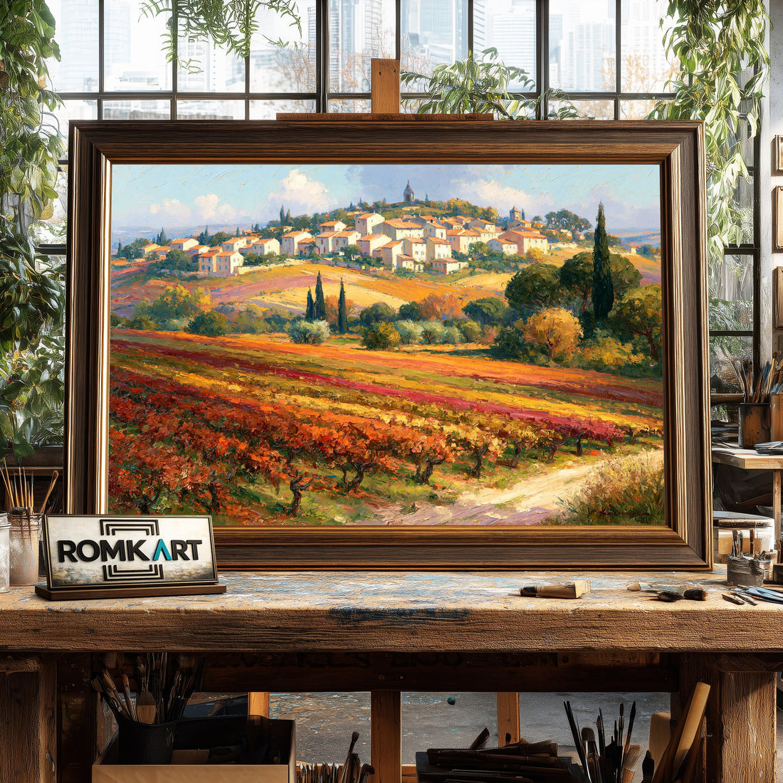 Provence Vineyard hand-painted oil painting on canvas
