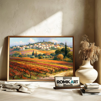 Provence Vineyard Countryside Oil Painting - image 6