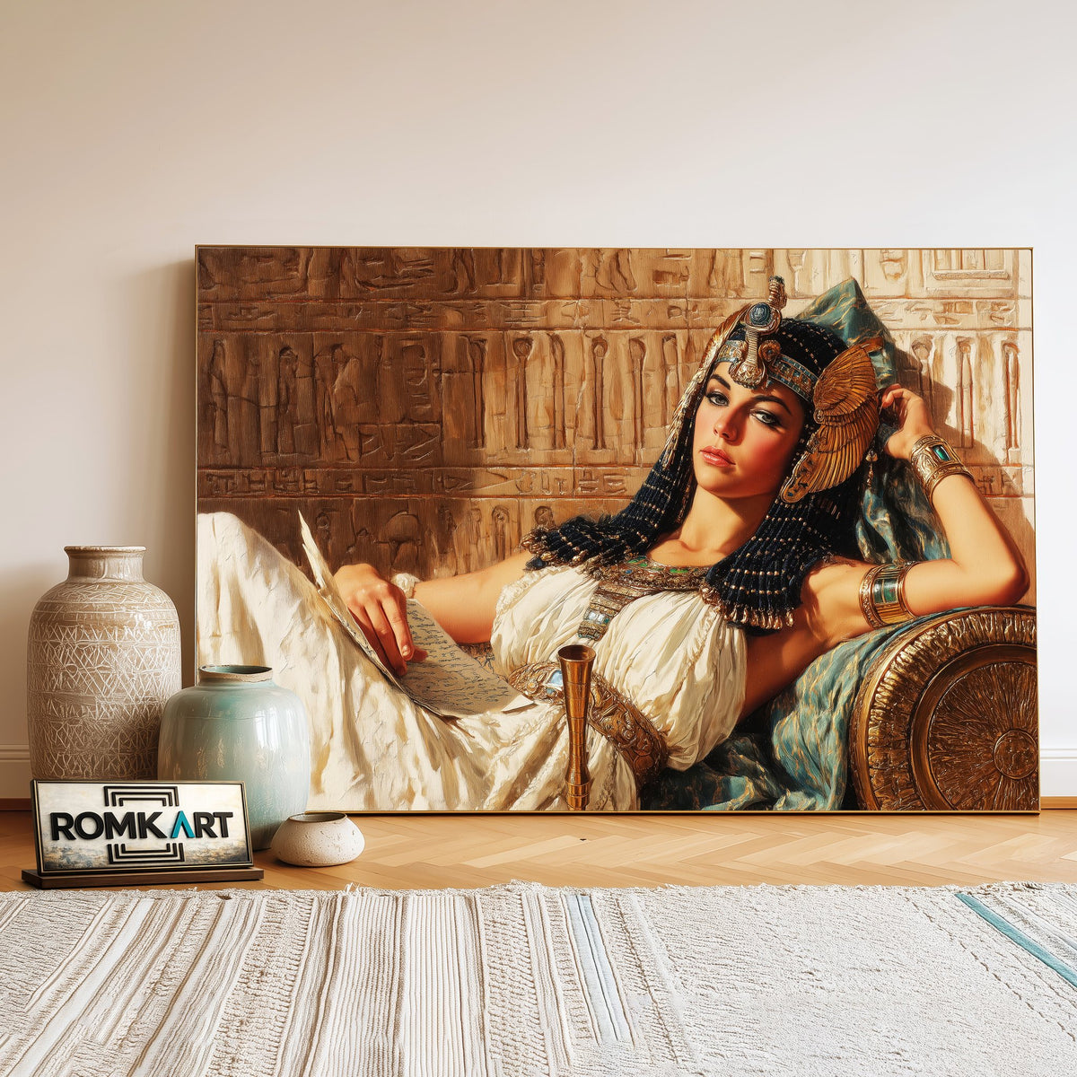 Queen Cleopatra Historical Oil Painting - image 3
