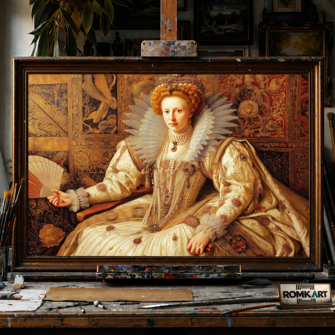 Queen Elizabeth I of England hand-painted oil painting on canvas