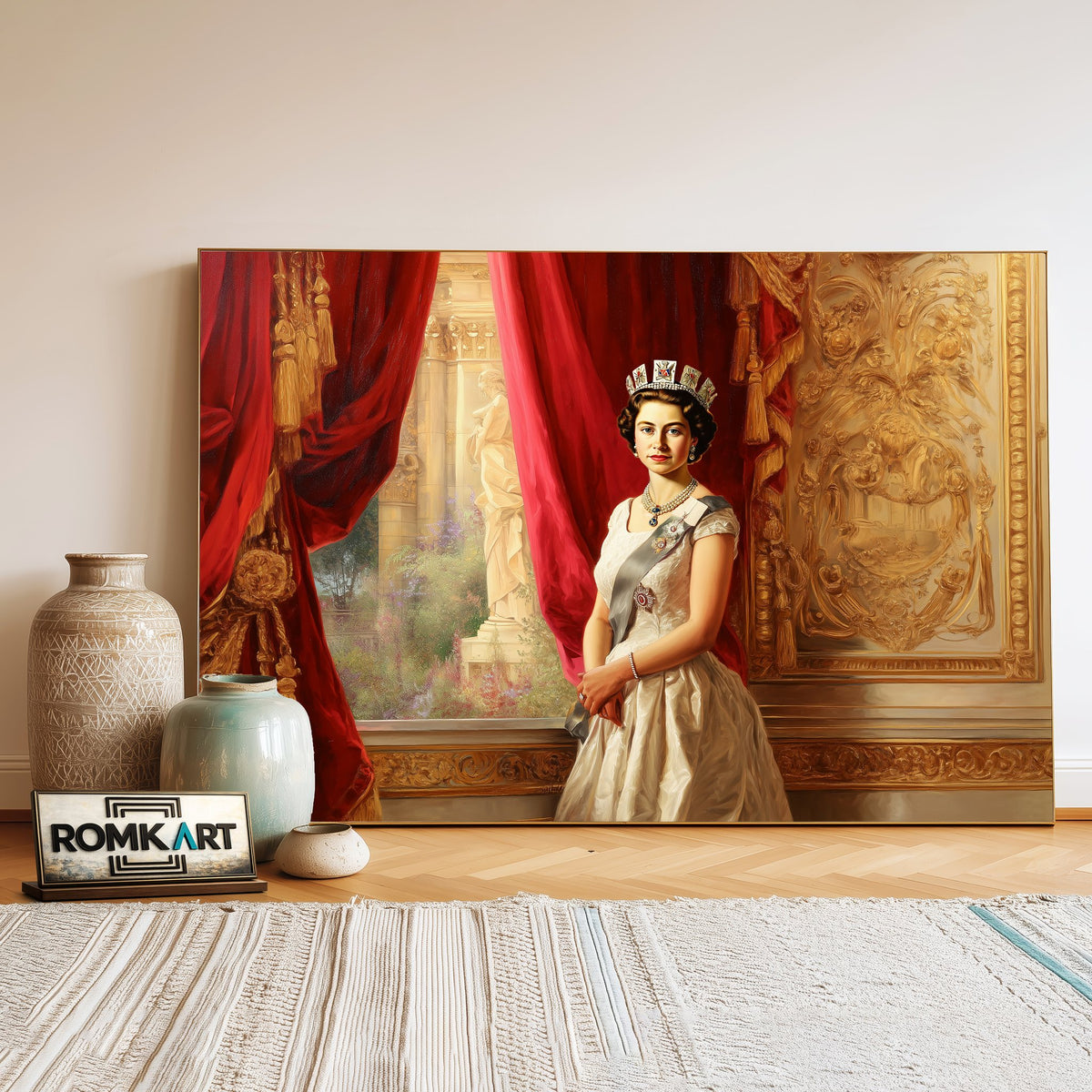 Queen Elizabeth II Royal Historical Oil Painting - image 3