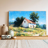 Quiet Abandoned Country House Oil Painting - image 3