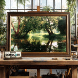 Quiet Backwater Landscape Oil Painting - image 2