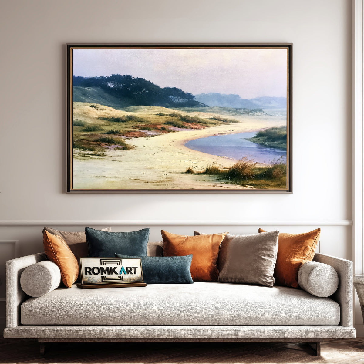 Quiet Coastal Landscape Oil Painting - image 4