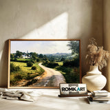 Quiet Country Road In Normandy Oil Painting - image 6