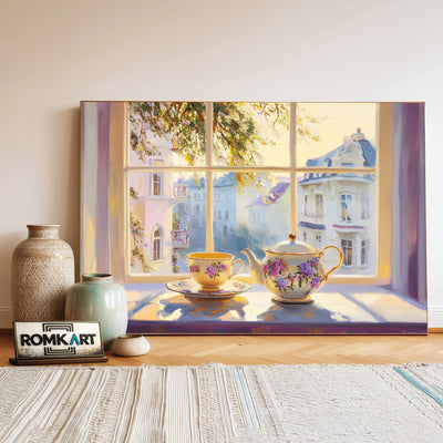 Quiet European Window Countryside Oil Painting - image 3