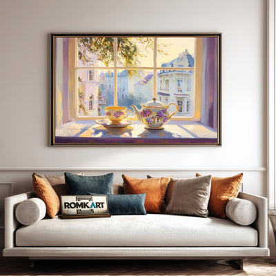 Quiet European Window Countryside Oil Painting - image 4