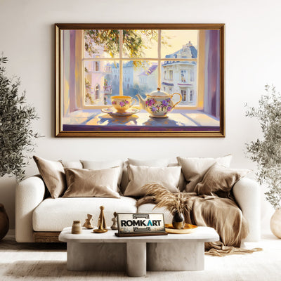 Quiet European Window Countryside Oil Painting - image 5