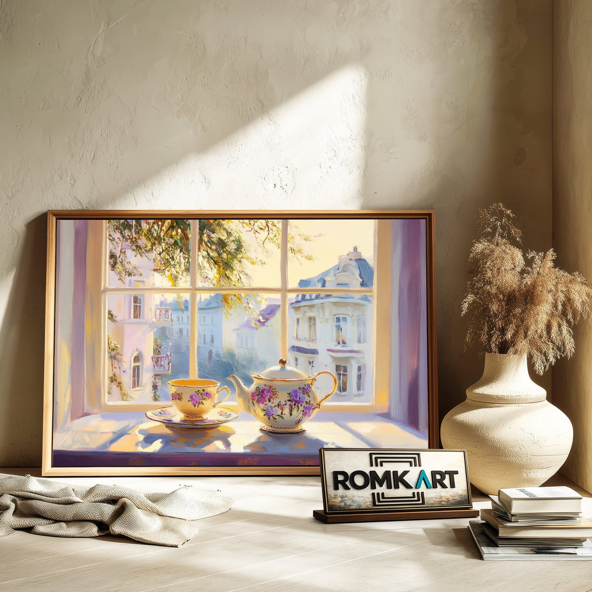 Quiet European Window Countryside Oil Painting - image 6