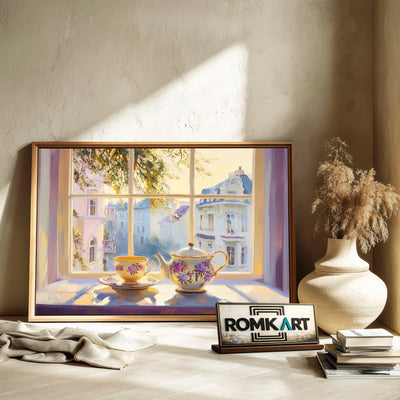 Quiet European Window Countryside Oil Painting - image 6