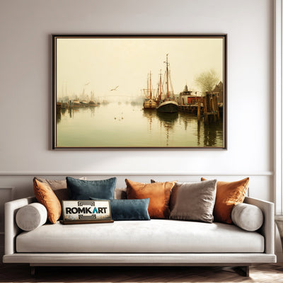 Quiet Harbor Oil Painting - image 4