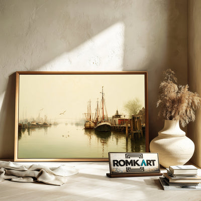 Quiet Harbor Oil Painting - image 6