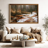Quiet Late Winter Woodland Oil Painting - image 5