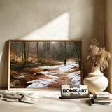 Quiet Late Winter Woodland Oil Painting - image 6