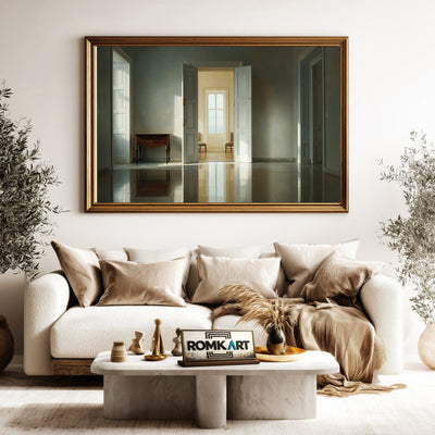 Quiet Room Window Countryside Oil Painting - image 5
