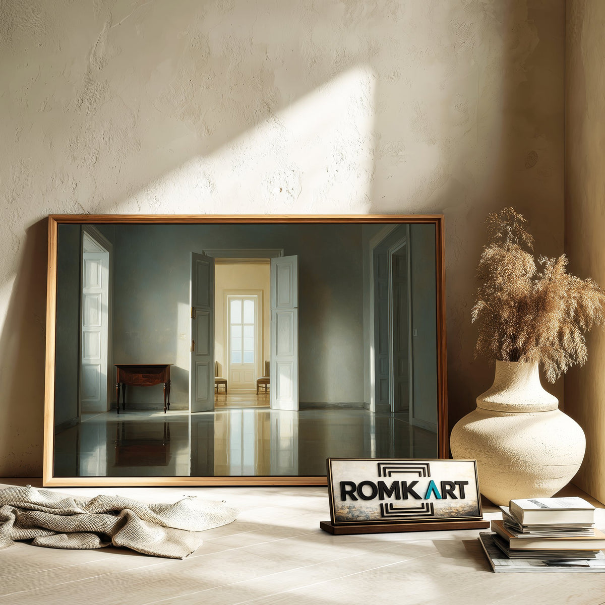 Quiet Room Window Countryside Oil Painting - image 6