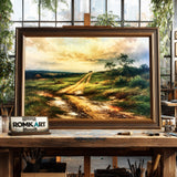 Quiet Rural Road Oil Painting - image 2