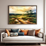Quiet Rural Road Oil Painting - image 4