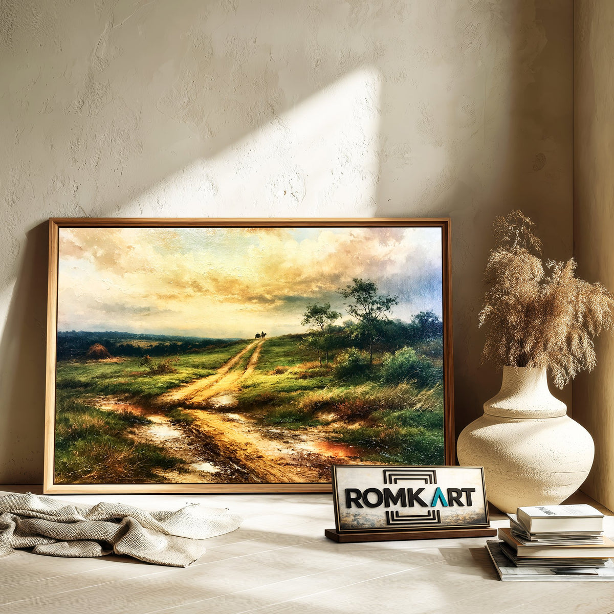 Quiet Rural Road Oil Painting - image 6