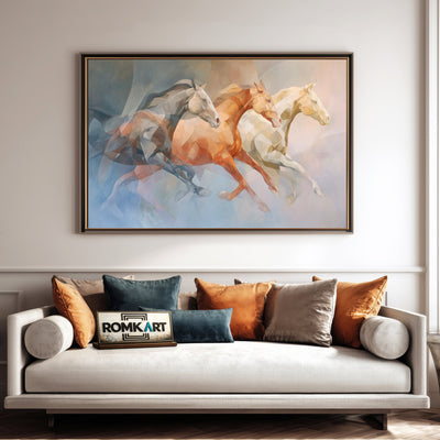 Racing Horses Oil Painting - image 4