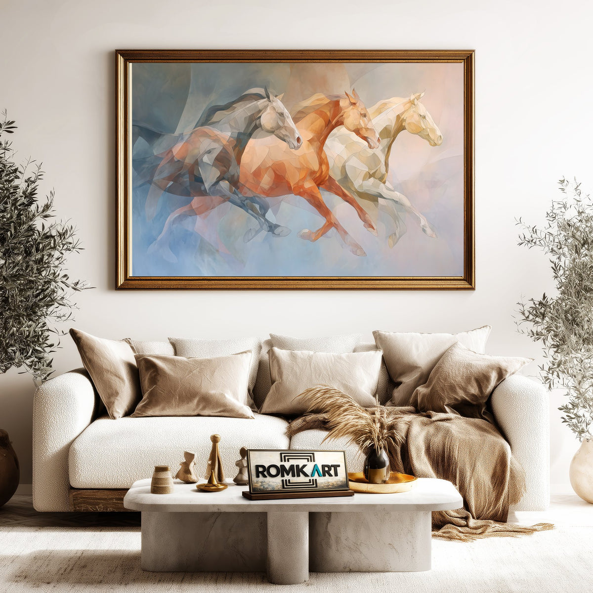 Racing Horses Oil Painting - image 5