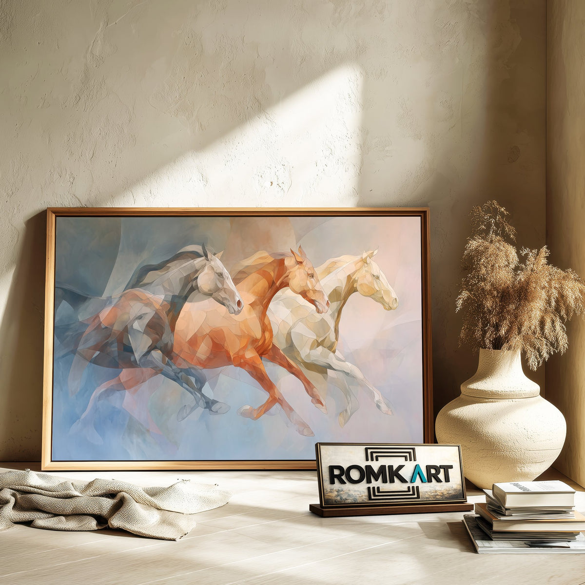 Racing Horses Oil Painting - image 6