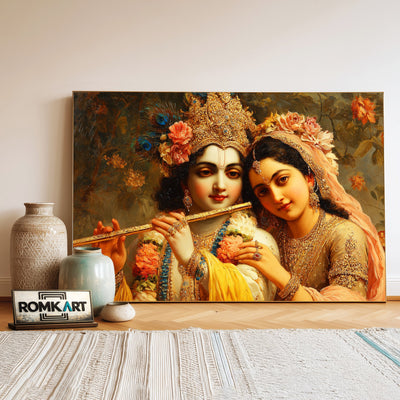 Radha And Krishna Oil Painting - image 3