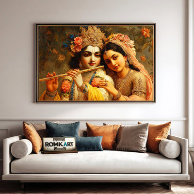 Radha And Krishna Oil Painting - image 4