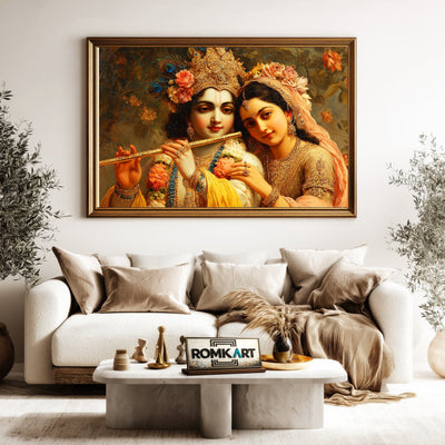 Radha And Krishna Oil Painting - image 5